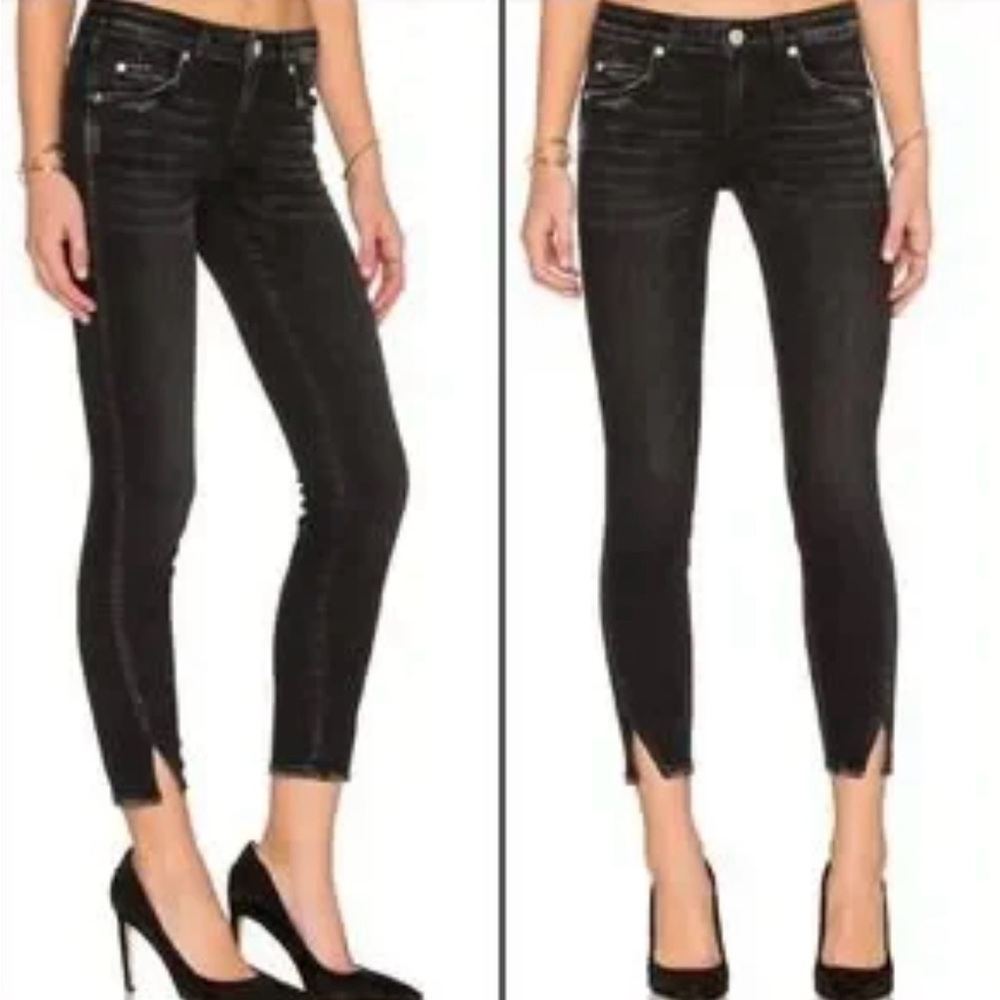 AMO Women’s Twist Skinny Jean Raven Ink Black Wash